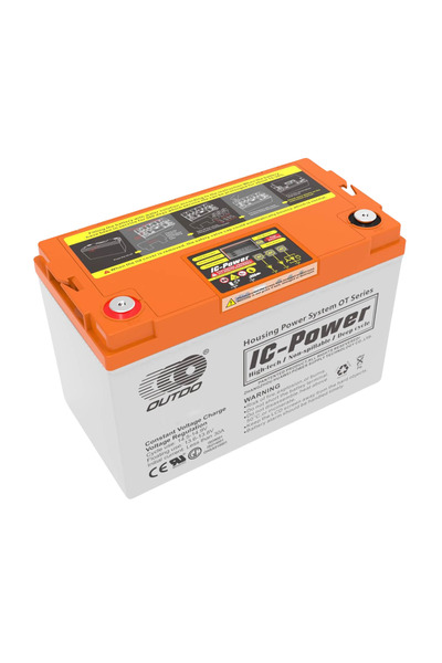 OUTDO Solar Jel Aku 120ah 12v - Dijital Ekranlı