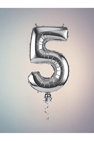Umamiçe بالونات الأرقام الفضية - بالون رقم 5 - رقمك من 0 إلى 9 حسب اختيارك