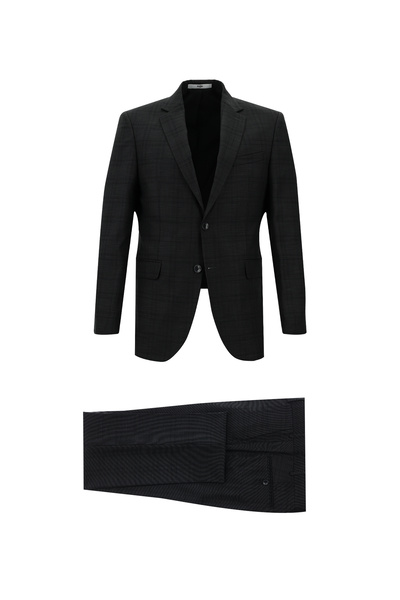 Kiğılı Slim Fit Dar Kesim Ekose Takım Elbise