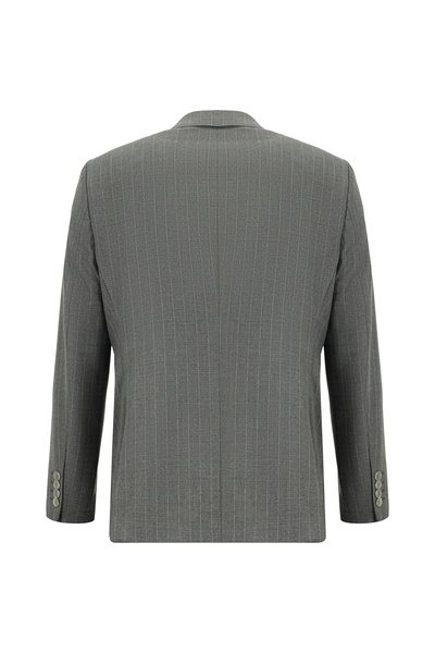 Kiğılı Slim Fit Dar Kesim Çizgili Kruvaze Takım Elbise