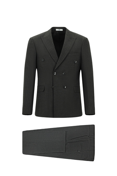 Kiğılı Slim Fit Slim Fit Striped Double-Breasted Suit