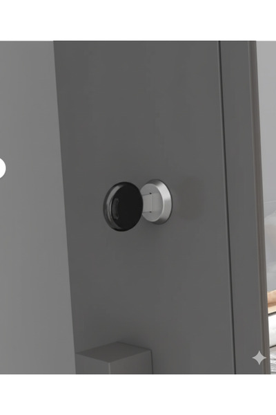 DECOBOX Eyfel Led Aydınlatmalı Boy Aynalı Kilitli Takı Dolabı