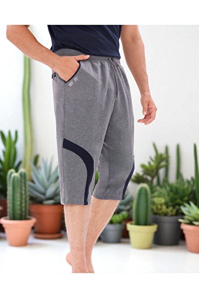 KozaLüks Men's Knee-Length 100% Cotton Capri – Comfortable Casual Capri