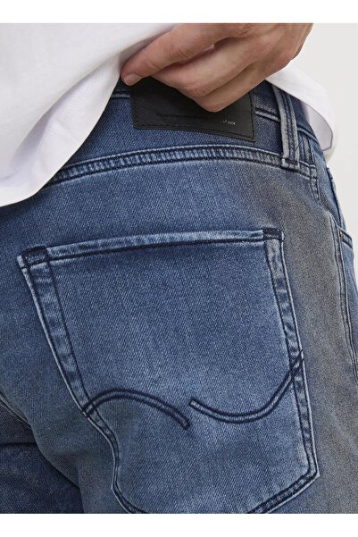 Jack & Jones Normal Bel Normal Açık Mavi Erkek Çocuk Denim Şort JJIRICK JJICON SHORTS GE 341 I.K JN