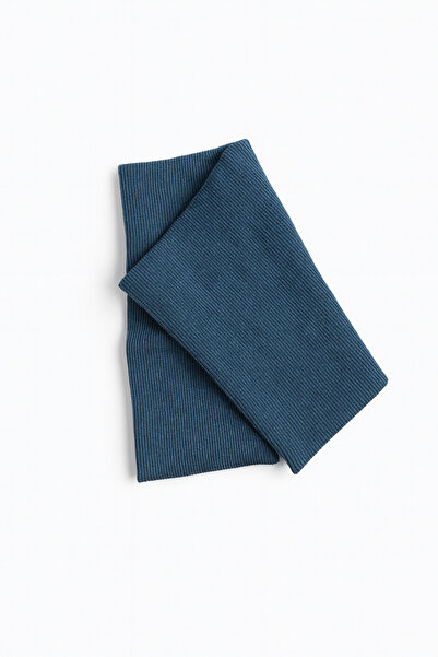 anna sofie Unisex Petrol Blue (1-5 Years Old) Ribbed 100% Cotton Beanie Neck Collar Set (Launch Price)