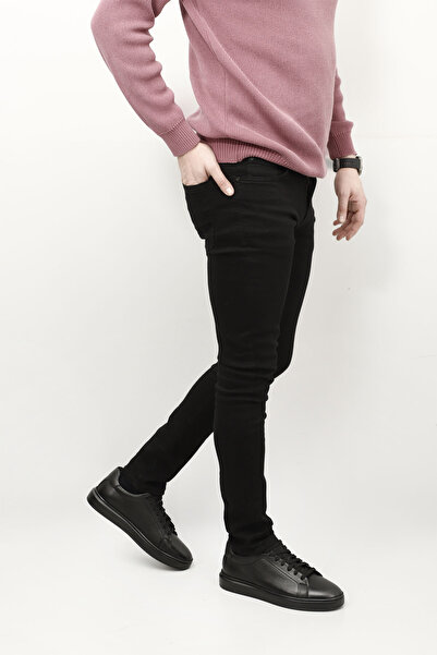 GÖNDERİ(R) Ανδρικό sneaker από γνήσιο δέρμα με μαύρη σόλα από καουτσούκ με κορδόνια