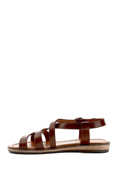 GÖNDERİ(R) Women/Girls Brown Genuine Leather Sandals