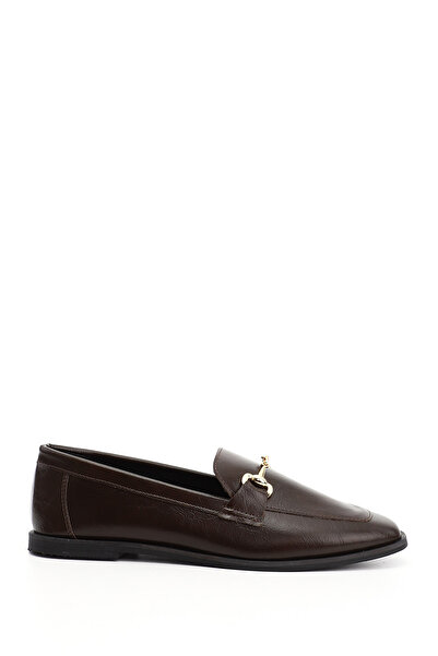 GÖNDERİ(R) Women/Girls Brown Blunt Toe Buckle Ballerinas