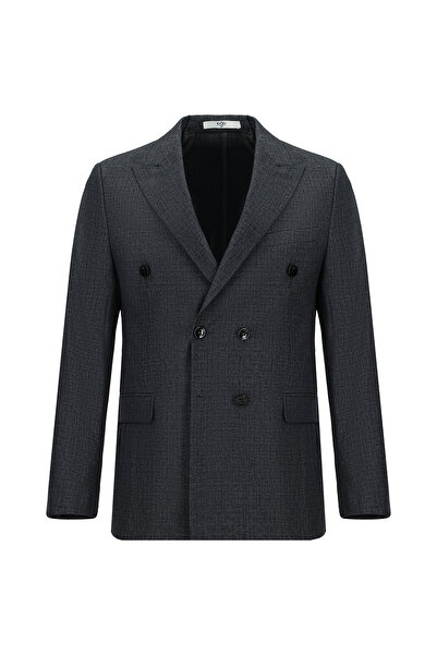 Kiğılı Slim Fit Slim Fit Patterned Double-Breasted Suit