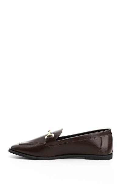 GÖNDERİ(R) Women/Girls Brown Blunt Toe Buckle Ballerinas