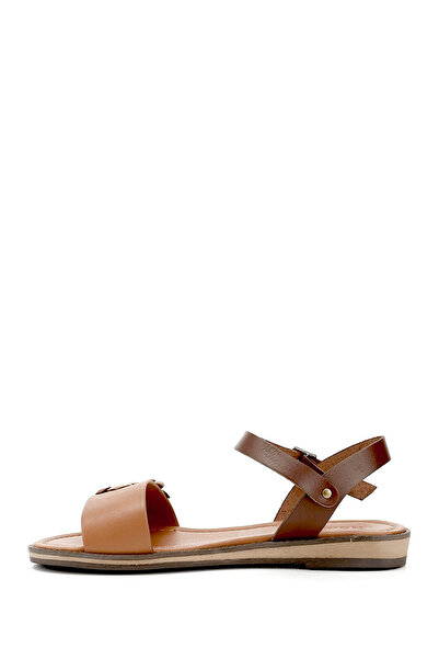 GÖNDERİ(R) Women/Girls Brown Genuine Leather Sandals