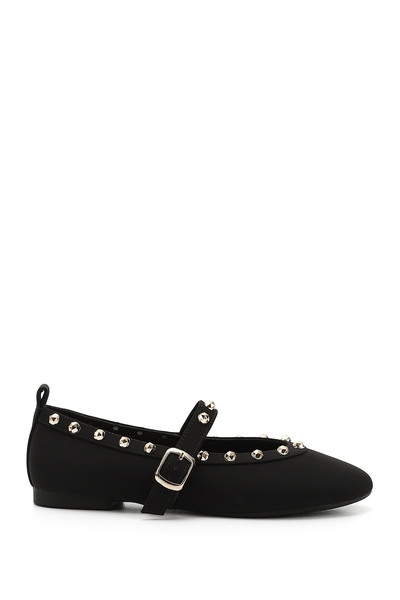 GÖNDERİ(R) Women / Girls Black Fabric Troc Mary Jane Ballerinas