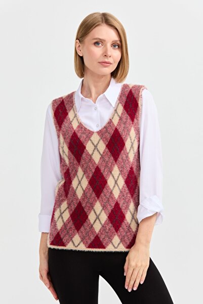Desen Triko Жіночий светр з візерунком баклава 36