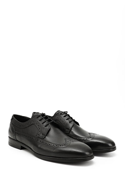 GÖNDERİ(R) Чоловічі чорні класичні туфлі з натуральної шкіри на шнурках