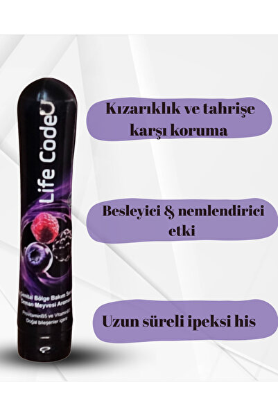 LİFE CODE Masaj Jeli Kayganlaştırıcı Orman Meyve Aromalı Su Bazlı Intum Serum...