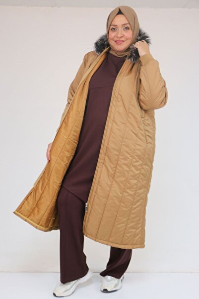 Eslina 33093 Огромно яке с качулка и капитонирана подплата - Taba