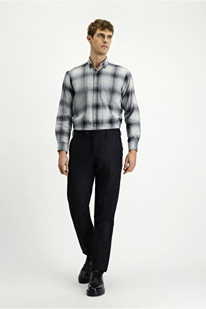 Kiğılı Regular Fit Wool Pleated Flannel Classic Fabric Trousers