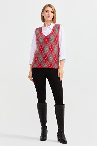 Desen Triko Women's Argentine Patterned Sweater 11