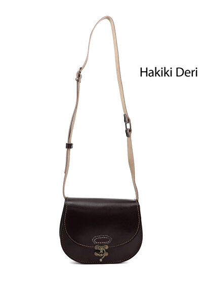 GÖNDERİ(R) Women / Girls Dark Burgundy Vaketa Genuine Leather Shoulder and Messenger Bag