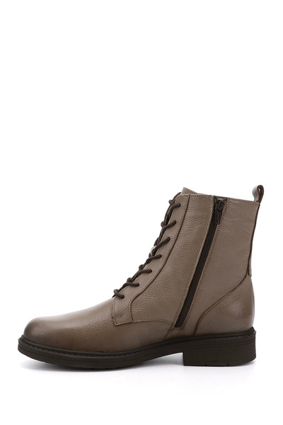 GÖNDERİ(R) Kadın / Kız Vizon Floter Fermuarlı Kauçuk Taban Hakiki Deri Postal Bot