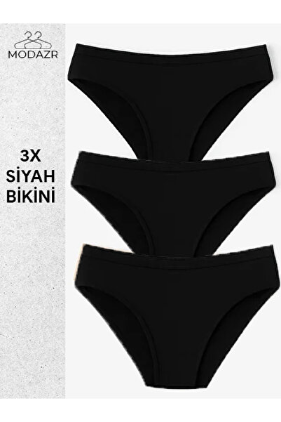 Aydoğan Women's Bikini Panties Black 3 Pack