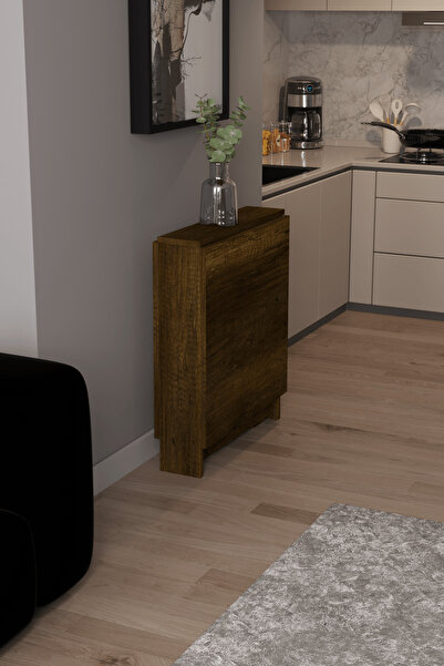 DEKORFİM DF01109BR Pratik Portatif Katlanır Masa Mutfak ve Yemek Masası