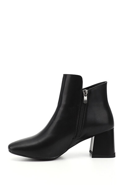 GÖNDERİ(R) Dámské/dívčí černé kozačky na silném podpatku na zip