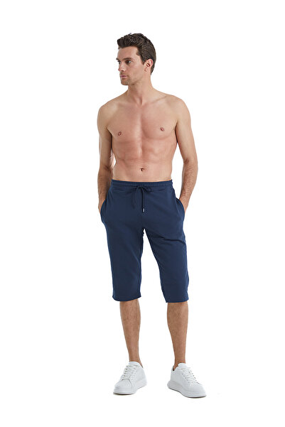 Blackspade Κανονική μέση Κανονικό Navy Blue Ανδρικό Capri 40529