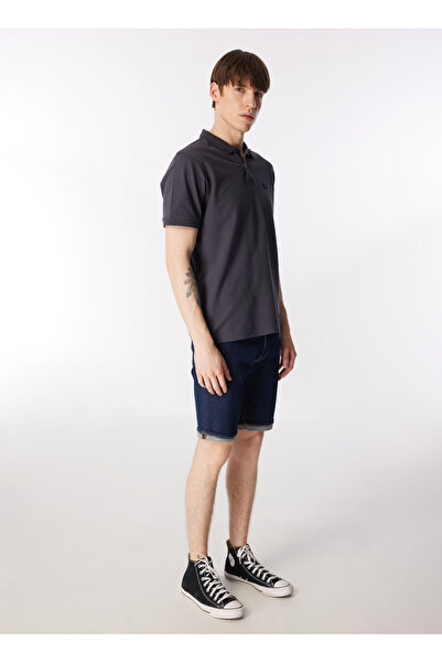 WRANGLER Ανδρικό μπλουζάκι πόλο ανθρακί W7D5K4XX2T003 Μπλουζάκι πόλο με κοντό μανίκι