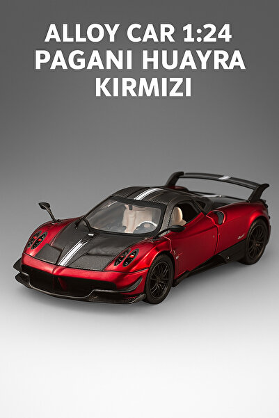 VARDEM OYUNCAK Alloy car model 1:24 Pagani Huayra kırmızı sesli ışıklı buhar ...