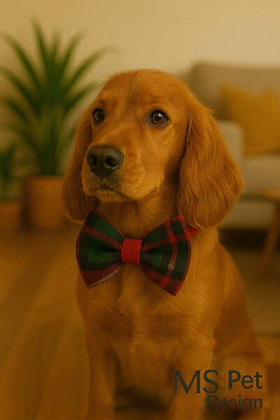 MS Pet Design Ayarlanabilir Kedi Köpek Papyonu - Yılbaşı Hediyesi