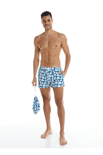 Whitefin Mavi Erkek Şort Mayo POLAR BEAR