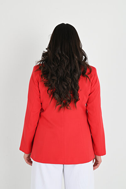 Koza Butik Γυναικείο Μπουφάν Blazer Large Size Lined 0101-1