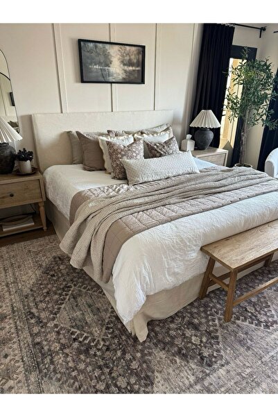 ESSENSE HOME & LİVİNG KYRA Vintage Modern Retro Özel Pamuk dokuma %100 POLYESTER Salon Oturma Odası Halısı