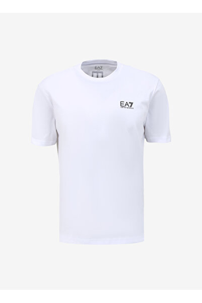 EA7 Bisiklet Yaka Beyaz Erkek T-Shirt 8NPT18PJ02Z