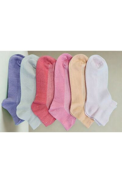 Socketta Дамски безшевни бамбукови чорапи до глезена, 6 чифта, различни цветове – Premium