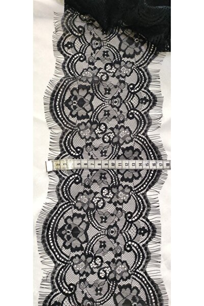 ALTAY AKSESUAR دانتيل أسود ملتحي 18 سم (3 متر)