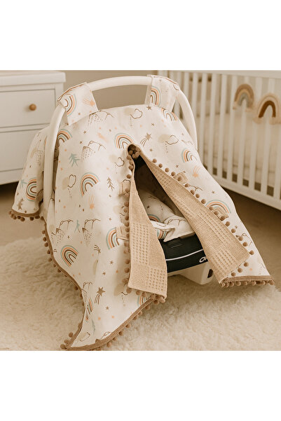 Babycitytr Çok Amaçlı Çift Katlı Müslin Puset Örtüsü ve Minderi