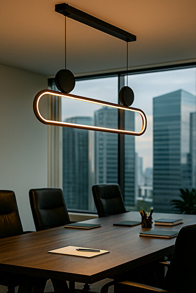 dorbien Ev-10381-bsy Siyah Boyalı Modern Avize Led Alüminyum