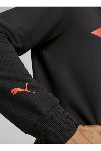 Puma 62585301 F1 ESS Logo Hoodie Siyah Erkek Kapüşon Yaka Regular Fit Sweatshirt