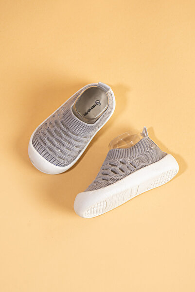 Mumenim Hobyo Unisex Kids & Baby Flexible, Non-Slip Orthopedic Sole Gray First Step Shoes