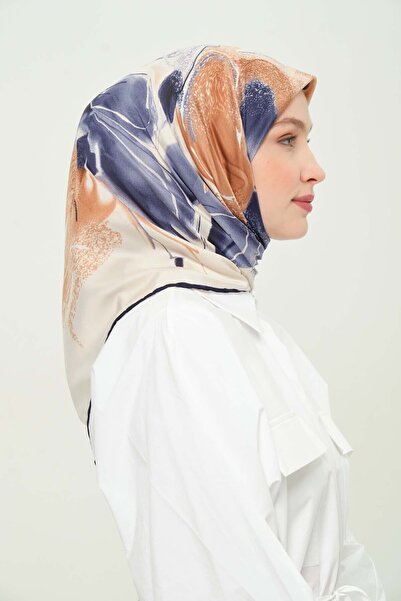 Madame Polo Desenli Rayon Eşarp Günlük Kırışmayan Kaymaz 90x90cm