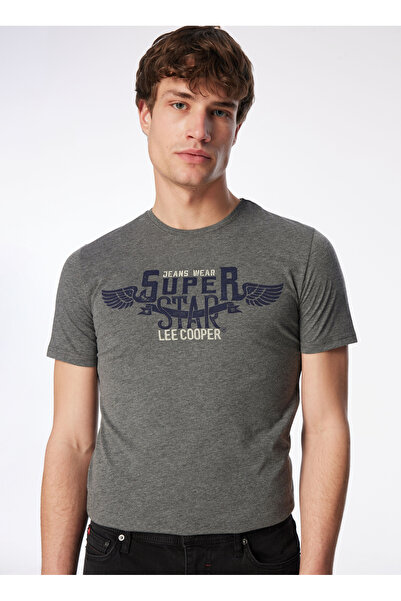 Lee Cooper Bisiklet Yaka Antrasit Melanj Erkek T-Shirt 232 LCM 242046 SERTIW ...
