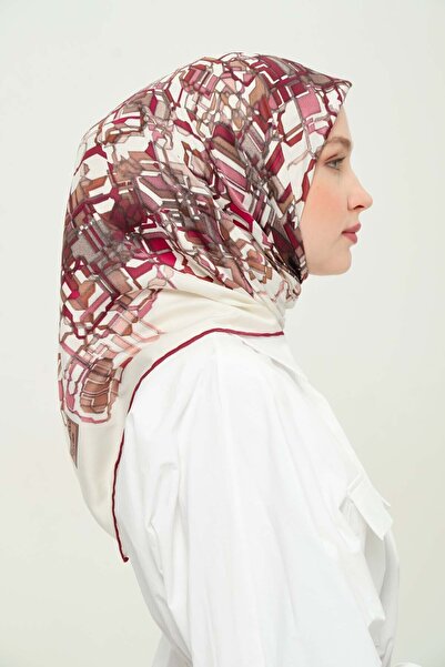 Madame Polo Desenli Rayon Eşarp Günlük Kırışmayan Kaymaz 90x90cm