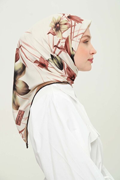 Madame Polo Desenli Rayon Eşarp Günlük Kırışmayan Kaymaz 90x90cm