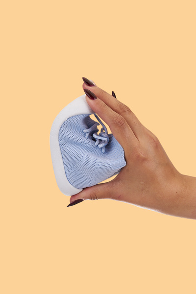 Mumenim Berbera Unisex Çocuk Bebek Ayak Parmak Koruyucu Kaymaz Ortopedik Mavi İlk Adım ve Sneaker Ayakkabı