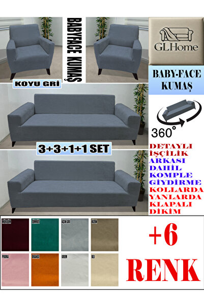 Home BABY FACE KUMAŞ 3+3+1+1 KOMPLE GİYDİRME KANEPE&ÇEKYAT, BOHEM, PORTO, vb....