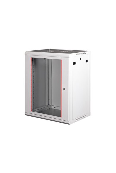 Lande - خزانة رف مثبتة على الحائط مقاس 15U مقاس 19 بوصة - العرض: 600 مم |   ا...