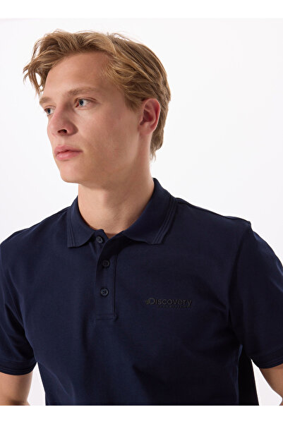 Discovery Expedition Lacivert Erkek Basic Polo T-Shirt D4SM-TST3248