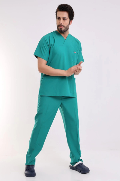 Bilenn Tekstil طقم رجالي بياقة مغلف - 30 غرفة تشغيل باللون الأخضر